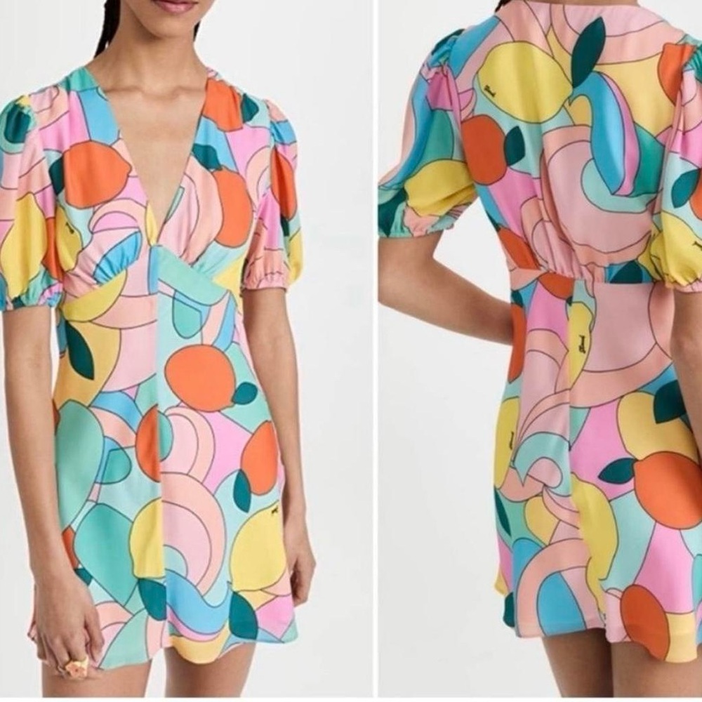 STAUD colorful mini dress
